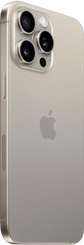 Apple iPhone 15 Pro Max, 512GB, Natural Titanium - Verizon (Renewed)