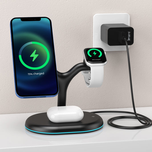 Multifunctional Three-in-one Magnetic Wireless Charger