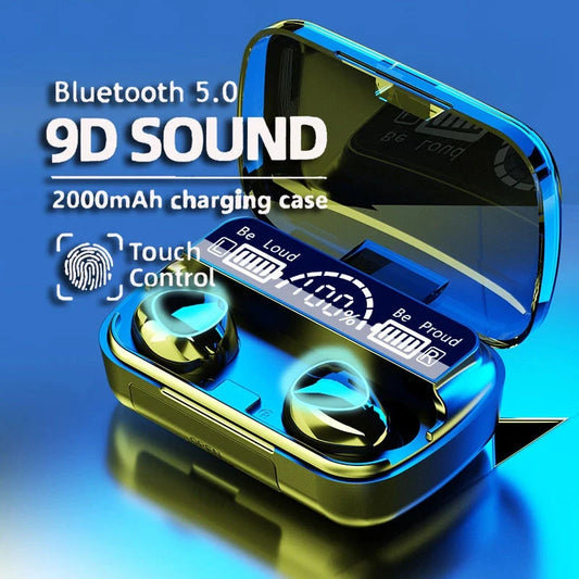 TWS M10 Wireless Bluetooth Headphones LED Display 3500mah Charging Box 9D Stereo In-Ear Sports Waterproof Bluetooth 5.1 Headset